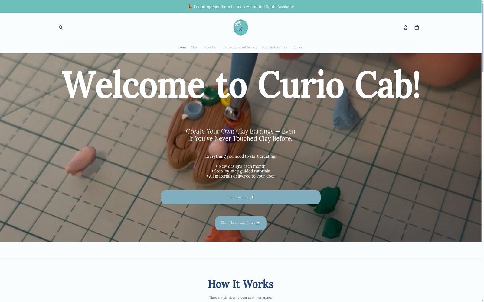 Curio Cab — Shop website preview